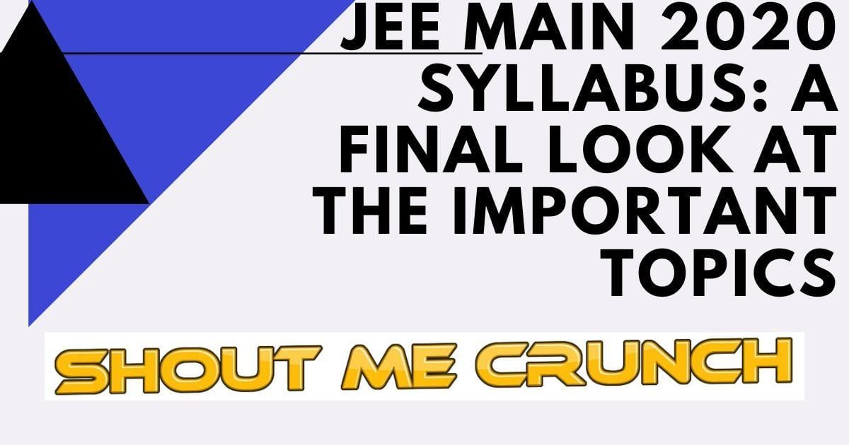 JEE SYLLABUS