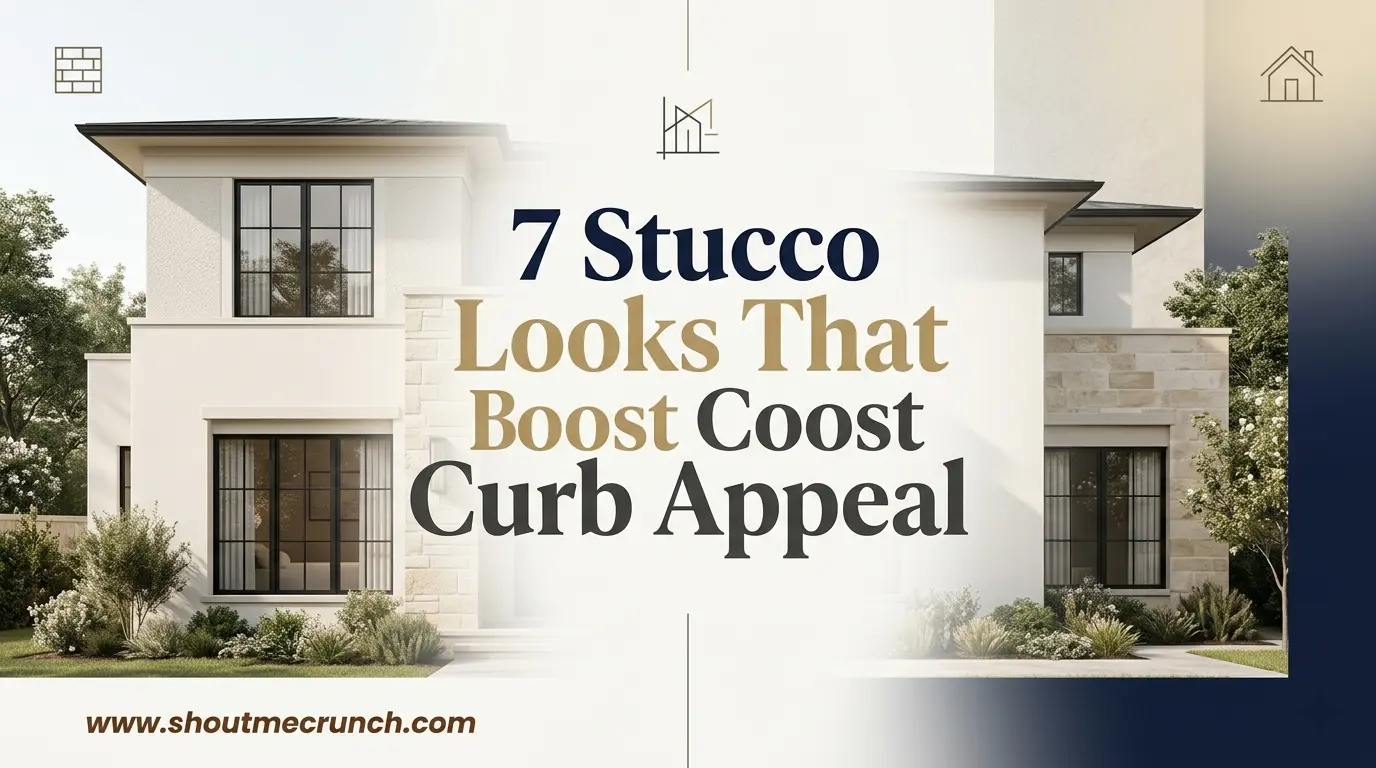Elegant modern home exterior with stucco finishes