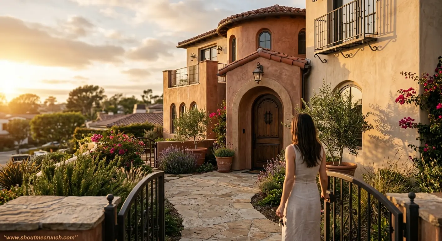 Shout Me Crunch | 7 Stucco Finish Ideas That Can Transform Your Home’s Exterior and Interior Mediterranean stucco home with terracotta tones